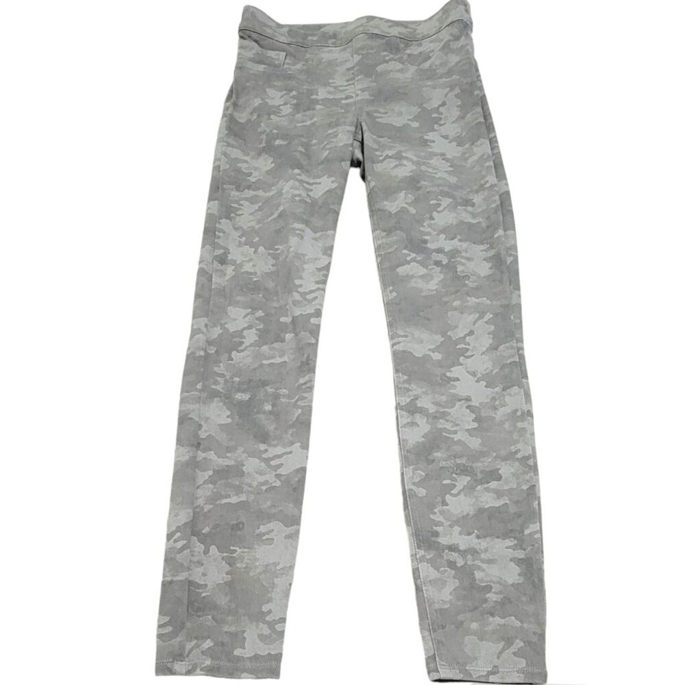 Spanx Womens Gray Camouflage Jeggings Pull On With Pockets Lined Size Small